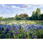 Lavender Flower Landscape Paint by Numbers 