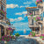 Coastal Buildings Landscape Paint by Numbers 