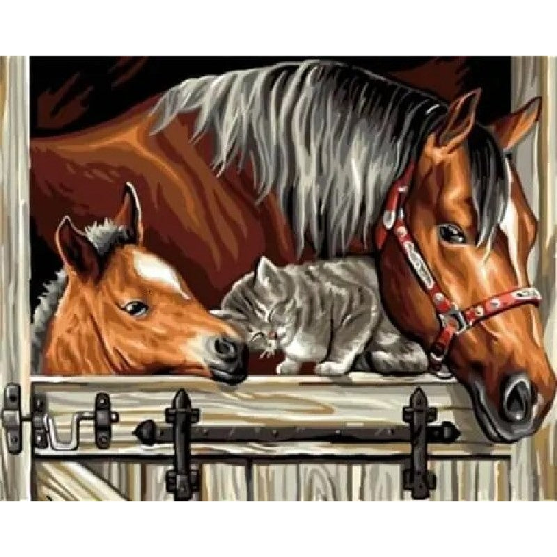 Horses and Grey Cats