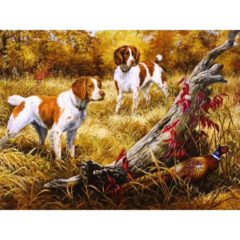 Labradors Hunting Wild Animals Paint by Numbers