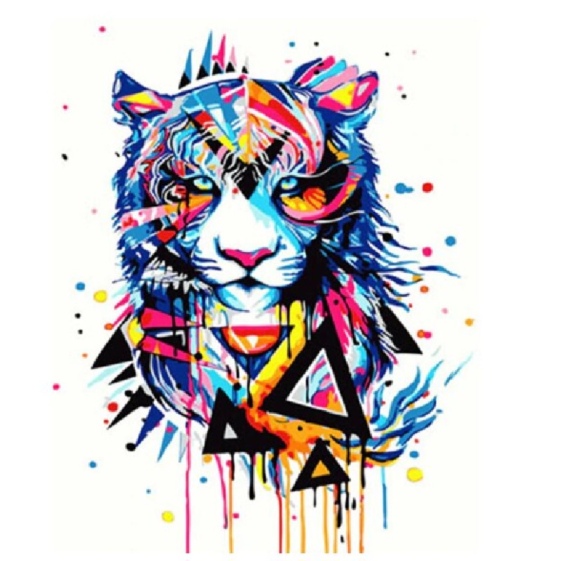Modern Tiger Paint By Numbers Kit