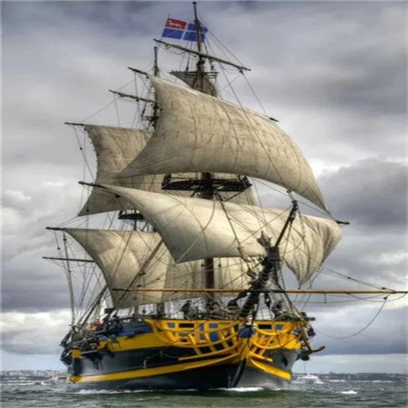 Pirate Ship Sailing Paint by Numbers 