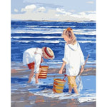 Kids Seashell Hunting Paint by Numbers 