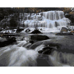 Paint By Numbers Black And White Waterfall