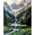 Paint By Numbers Waterfall In Mountain