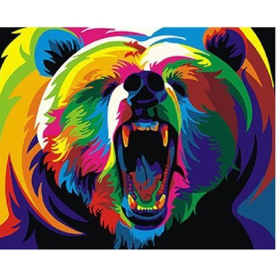 Colorful Bear Paint By Numbers