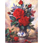 Paint By Numbers Red Flowers