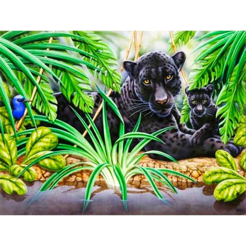 Paint By Numbers Black Panthers