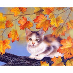 Paint By Numbers Cat On Branch