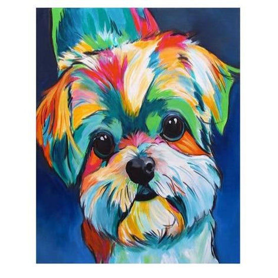 Abstract Dog Paint By Numbers