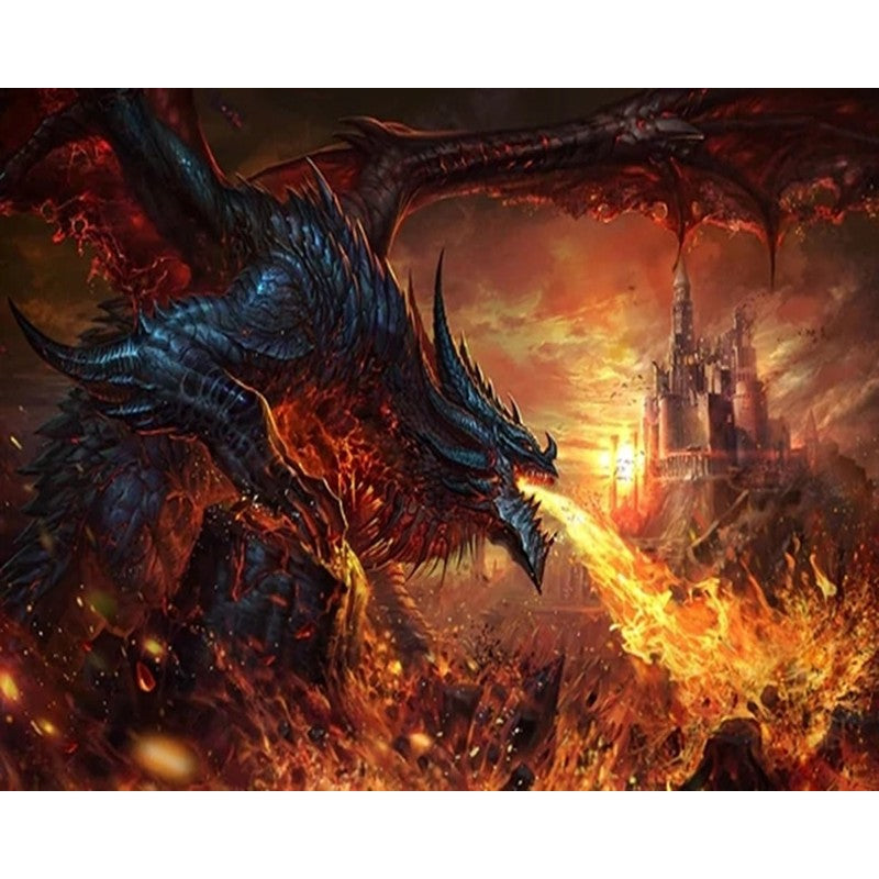 Paint By Numbers Angry Dragon
