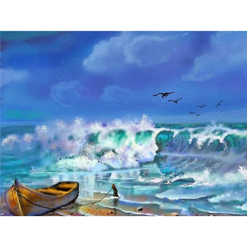 Paint By Numbers Drawn Beach