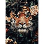 Paint By Numbers Tiger In Foliage