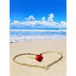Paint By Numbers Rose On Beach