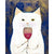 Paint by numbers cat and wine