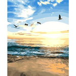 Paint By Numbers Abstract Sunset Beach