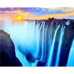 Paint By Numbers Waterfall Sunset