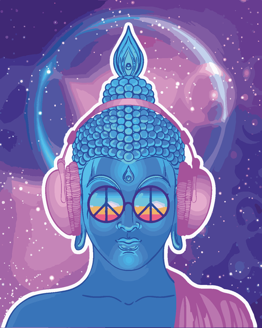 Peace And Love Pink Buddha