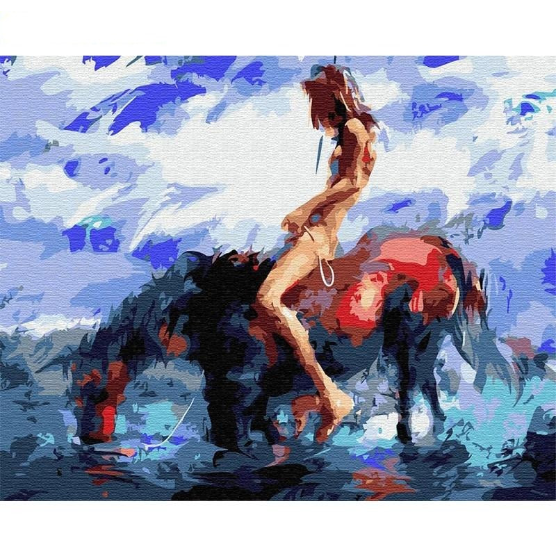 Paint By Numbers Abstract Rider