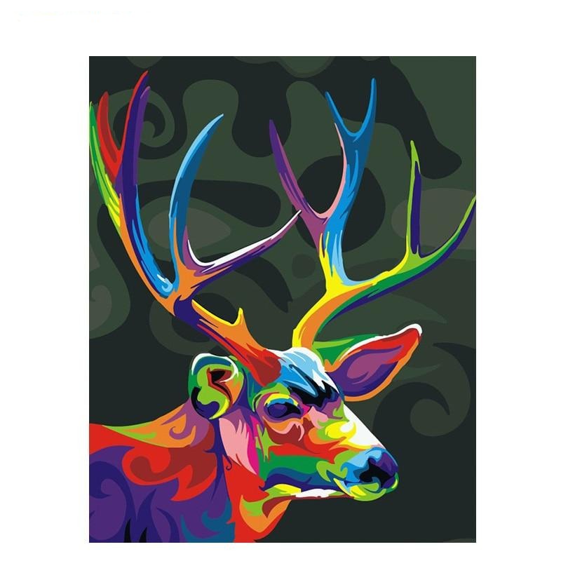 Colorful Deer Paint By Numbers