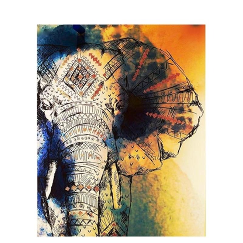 Paint By Number Elephant Henna Tattoo