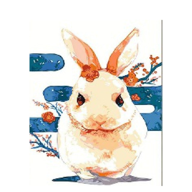 Paint By Number Angry Rabbit