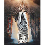 Paint By Numbers Cat Reflection