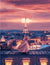 Woman Face To Eiffel Tower