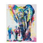 Paint By Numbers Elephant Mother And Child