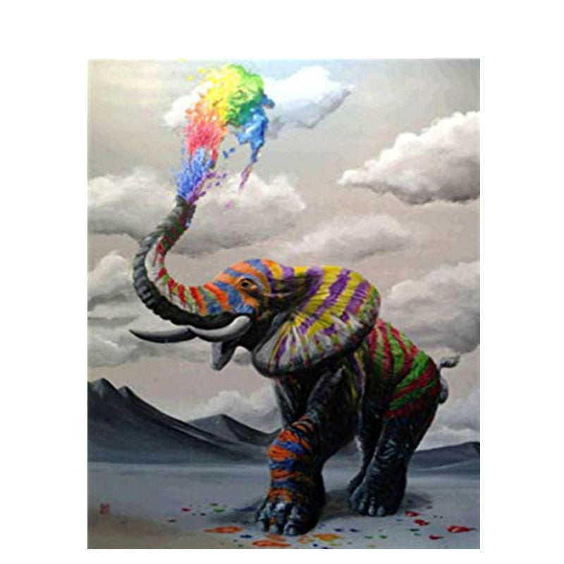 Paint By Number Multicolor Elephant
