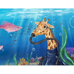 Diver giraffe - Paint By Numbers Giraffe