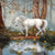Unicorn near a pond