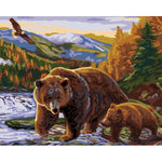Learning to fish - Paint By Numbers Bear