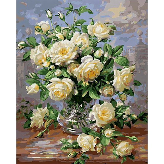 Paint By Numbers Flowers In A Vase