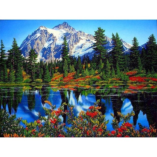 Flowery Lake paint by numbers