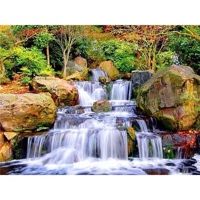 Waterfall In A Forest
