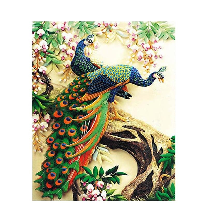 Paint By Numbers Peacock Couple