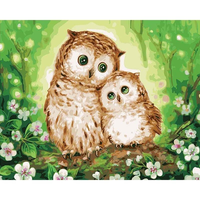 Paint By Number Brown Owl