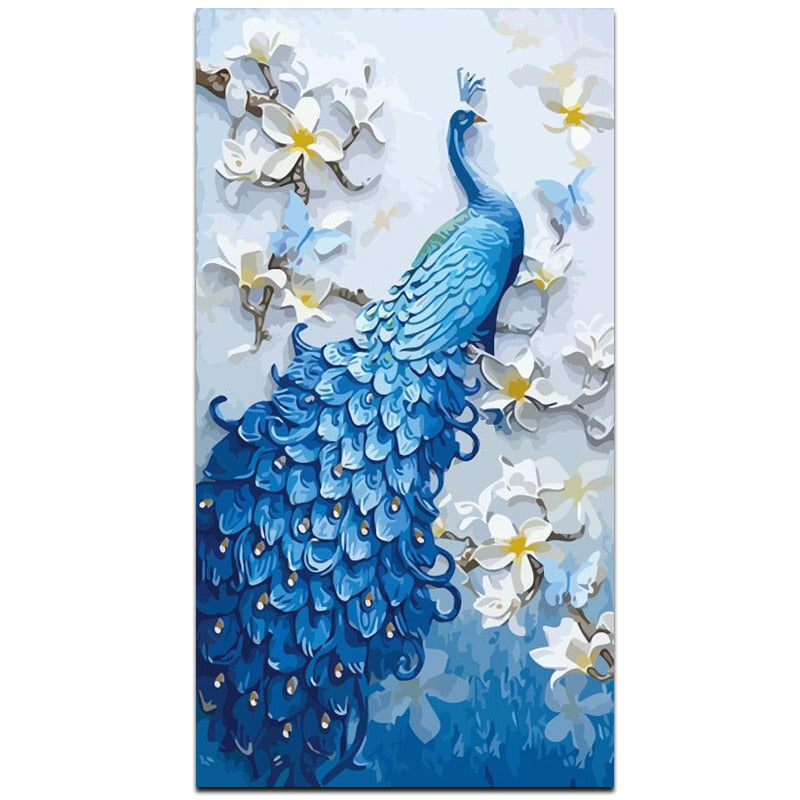 Large Peacock Paint By Numbers